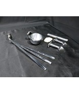 Mid Century Bathroom Hardware Lot - Folding Towel Bar, Cup Holder, Toile... - $54.86 CAD