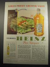 1933 Heinz Cider Vinegar Ad - Lower prices - greater value - $18.49