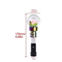 Acrylic Clear Crystal Glitter 2 Tone Flower Ball Stick Automatic Gear Sh... - £18.28 GBP