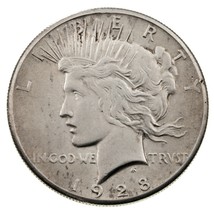 1928 Argent Paix Dollar En Au + État,Pièce de Monnaie Est UNC Avec Mineu... - $419.75
