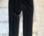 Talbots Cotton Ponte Knit Pants Black pull on Flat Front Seamed Trouser ... - $27.76