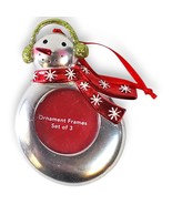 St. Nicholas Square 2010 Snowman Photo Frame Christmas Ornament Silvertone - €6,81 EUR