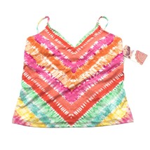Hobie Girls Tankini Top Adjustable Straps Tie Dye Colorful 14 - $9.74