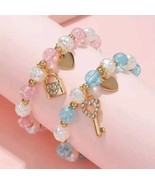 2pcs Lock and Key Best Friends Matching Bracelets - $10.88