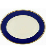 Lenox Independence Ivory Oval Serving Platter 13&quot; Star Blue &amp; Gold Bands... - £134.46 GBP