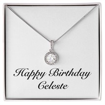 Happy Birthday Celeste - Eternal Hope Necklace Personalized Name - £47.92 GBP