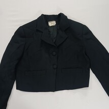 Ann Tjian for Kenar Women’s Black 2-Button Cropped Blazer Jacket Size 8 image 11