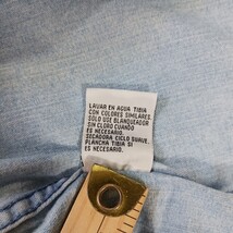 Vintage Faded Glory FGM46F01 Mens Small Blue Denim Shirt Long Sleeve Button-Down image 5