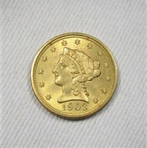 1903 $2.50 Liberty Gold Quarter Eagle CH UNC AL695 - £504.75 GBP