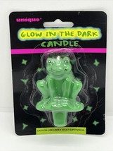Vintage Glow In The Dark 3” Green Frog Candle Unique Industries New in Package - £5.34 GBP