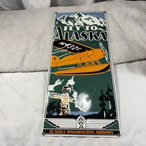 Fly to Alaska Washington Airways Heavy Metal Sign 8&quot;w x 18&quot;T - $37.99