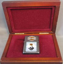 Rare 1996 Harley Davidson Pacific Zippo Lighter Mint In Wood Box - £178.30 GBP