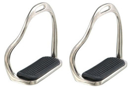 Horse Saddle English 4-3/4&quot; Irons SS Bent Leg Safety English Stirrups 51158 - $38.60