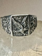 Eagle ring southwest mountains sunrise sunset band size 13 sterling silver cowgi - $126.72