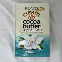 Pond’s Cream &amp; Cocoa Butter Tropical Fragrant Skin-softening Bath Beads Vtg NOS - £68.11 GBP