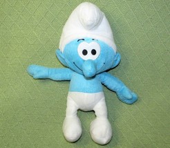 Nanco 13&quot; Smurf Plush Stuffed Animal Dollcharacter 2010 Peyo Cartton Toy - £5.77 GBP