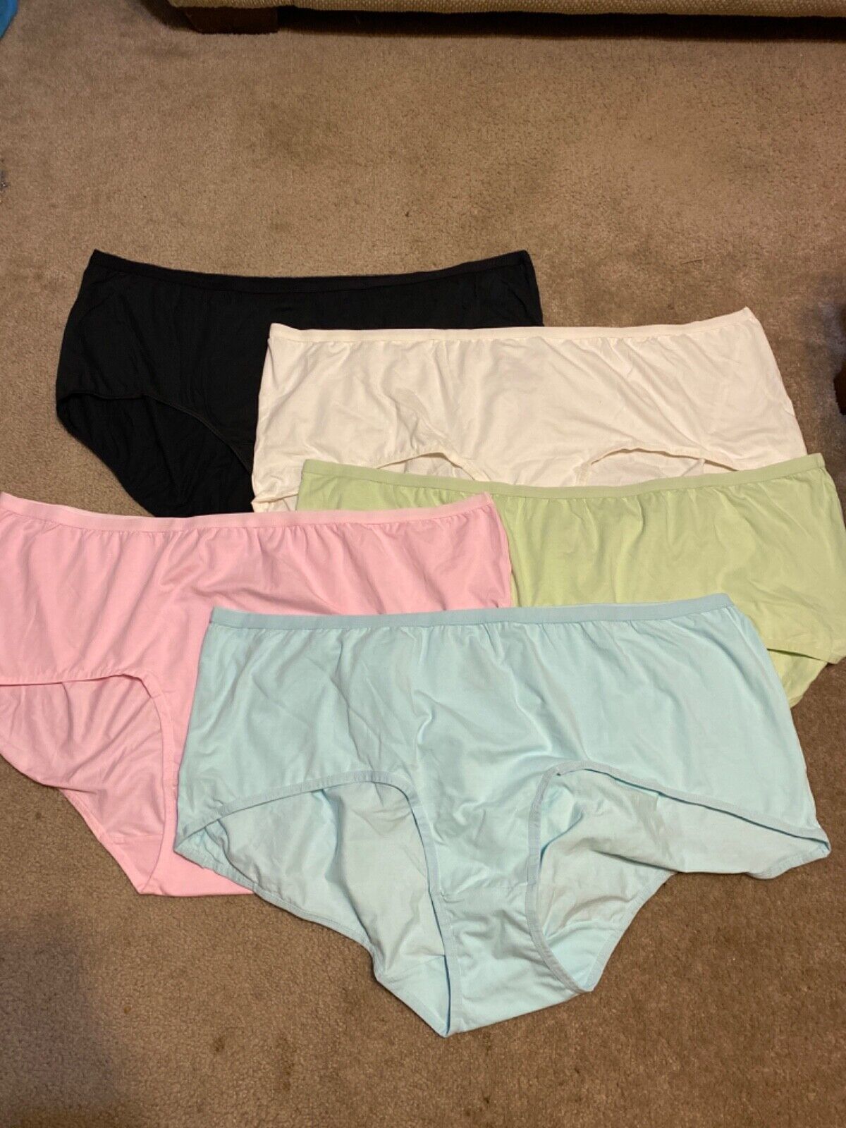 Comfort Choice Women's Plus Size 15 Stretch Cotton Brief 5 Pack Underwear - Panties