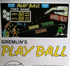 Gremlin Play Ball Arcade Flyer 1972 Original Retro Wall Game Artwork 8.5&quot; x 11&quot; - £16.38 GBP