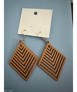 Simple Bohemian Style Wooden Jewelry Trendy Female Earrings Light Wood - $8.91