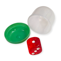 Classic Game Dice Pieces: Acrylic Mini D6, Red Six Side Die with Bubble ... - $54.15 MXN