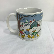 Vintage 1988 Walt Disney Applause Mug Donald Daisy Duck Christmas Coffee... - $16.96