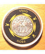$100. PLAYBOY CASINO CHIP - 1981 - ATLANTIC CITY, New Jersey - Yellow - £27.50 GBP