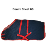 Techni-Flare Horse Denim Sheet Red Trim 68 NEW without Tags - £14.45 GBP