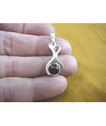 (P22-36) Orange round Baltic AMBER Poland .925 Sterling SILVER ribbon PE... - $495.94 MXN