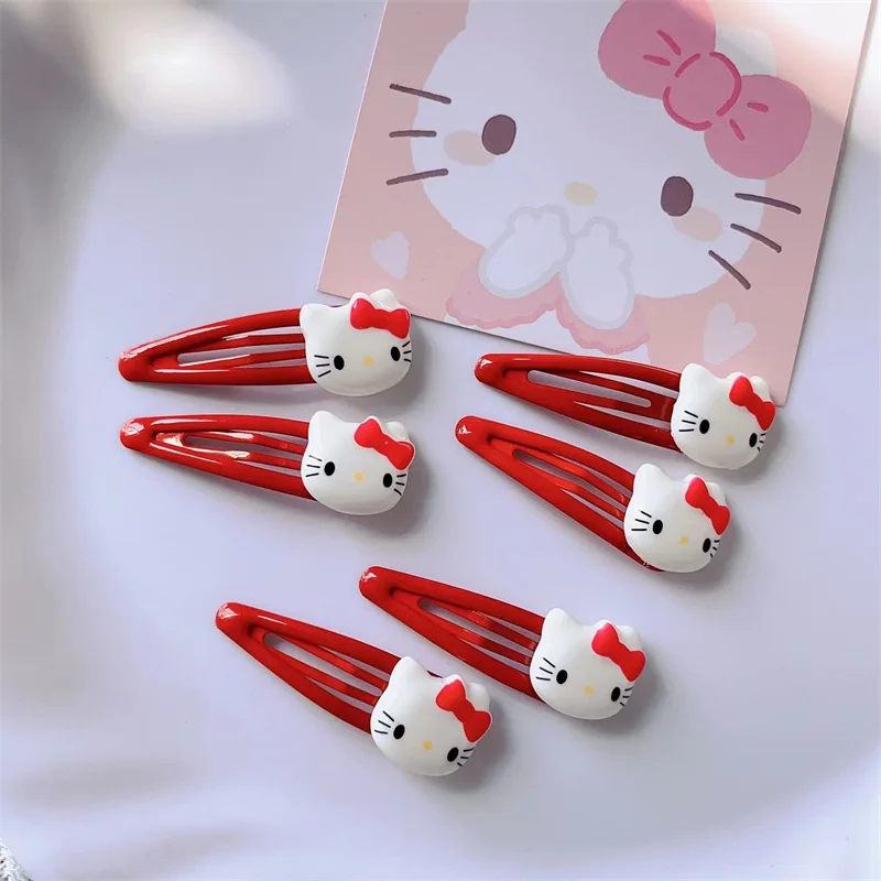 Cute Sanrio Pink Hairpin Pin Cartoon Hello Kitty Girls Barrettes Bangs Clip - £6.69 GBP+