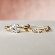 1 CT Round Twig Engagement Set, Nature Inspired Branch Love Wedding Rings Set - £99.91 GBP