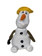 Disney Frozen Olaf Snowman with Hat Cane Plush Stuffed Animal 13.5&quot; - £11.63 GBP