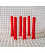 lego Red 1 x 1 x 6 Columns From Set 7419 Orient Expedition - £4.71 GBP