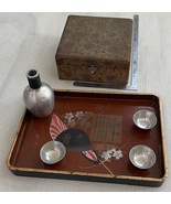 Japanese WW2 Army Officers Saki Set with case and laquered tray - $500.00