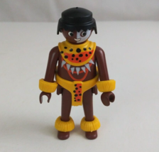 1974 Geobra Playmobile Tribesman Chief African Warrior 2.75" Toy Figure - $14.54