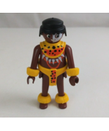 1974 Geobra Playmobile Tribesman Chief African Warrior 2.75&quot; Toy Figure - £11.38 GBP