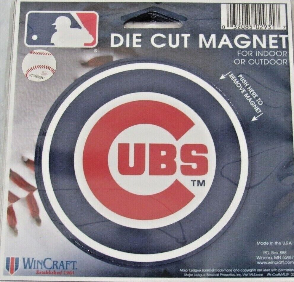 Primary image for MLB Chicago Cubs 4 inch Auto Magnet Die-Cut Logo by WinCraft
