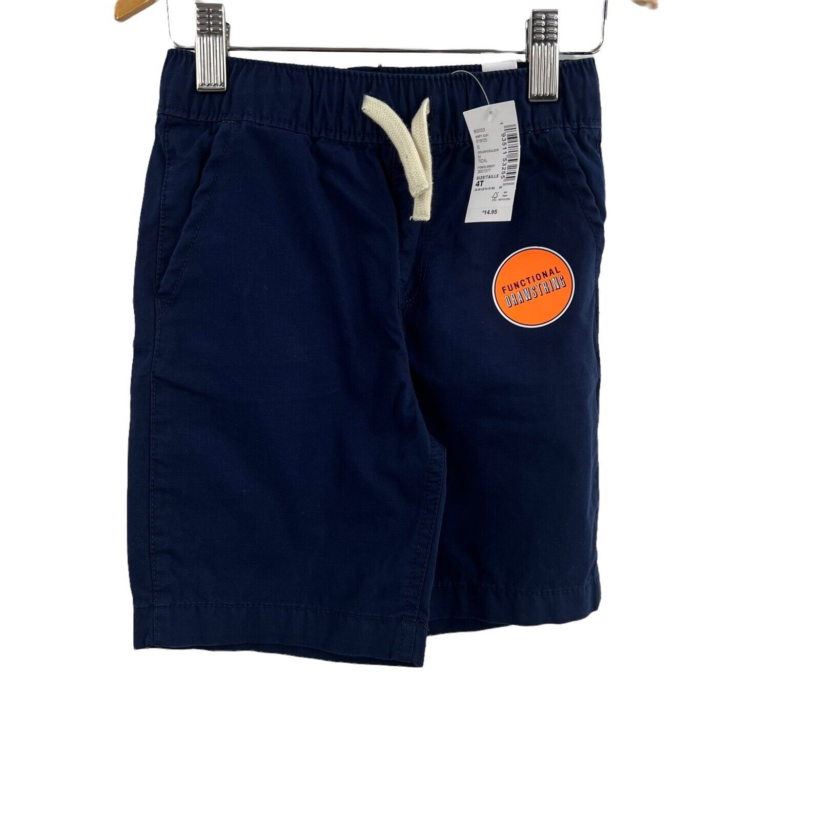 Childrens Place Navy Pull On Short Size 4T New - $8.23