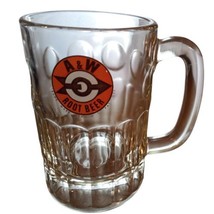 Vintage 1960’s A&amp;W Root Beer Bullseye Arrow Logo Euc Heavy Glass Mug 5&quot;H Rare - £9.60 GBP