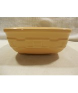 Longaberger Pottery Woven Tradition Butternut Soft Square Cereal Soup Bo... - $11.95