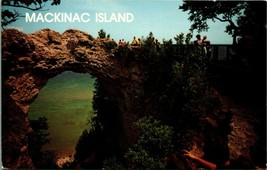 Arch Rock Mackinac Island Michigan MI UNP Chrome Postcard Unused - £2.29 GBP
