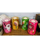 Southwestern Indian Dreamcatcher Feathers Colorful Votive Candleholders ... - $68.58 CAD
