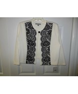 NWT Danny and Nicole Short Cream Color Jacket with Black Lace 18 - £19.65 GBP