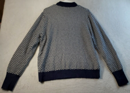 J.CREW Sweater Womens Size XL Navy White Chevron Acrylic Long Sleeve Cre... - £17.96 GBP