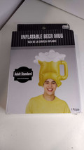 Inflatable beer mug costume hat Halloween hat Adult standard size - £5.06 GBP