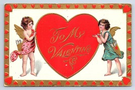 Postcard To My Valentine Cupid Hearts c.1910 Valentine&#39;s Day - £3.56 GBP