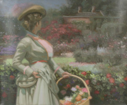 &quot;IN THE GARDEN #70&quot; By James Verdugo Signed Oil on Canvas 20&quot;x24&quot; w/ COA - £3,665.27 GBP