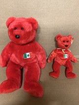 Lot of 2 TY Beanie Buddy- Osito the Bear 14” & Beanie Baby Osito Bear 8.5”  (T4) - £27.69 GBP