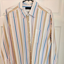 Men&#39;s Attention Long Sleeve Stripe Shirt Size Extra Large-Nice Casual Shirt - £8.76 GBP