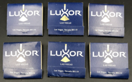 6 Luxor Hotel Casino Matchbook Las Vegas NV Nevada Full 30 Unstruck Gold Foil - £14.79 GBP