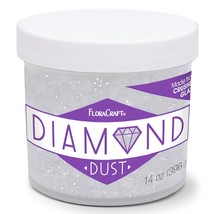 FloraCraft Diamond Dust Glitter 14 Ounce Clear Glass - £28.73 GBP